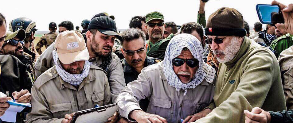 PMU leader Abu Mahdi al-Muhandis (far right). Source: Hashd media Facebook.